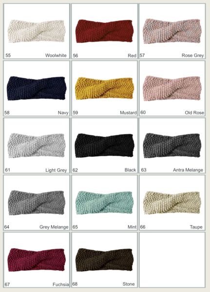 Stirnbänder mit Perlmuster / Twist - in verschiedenen Farben